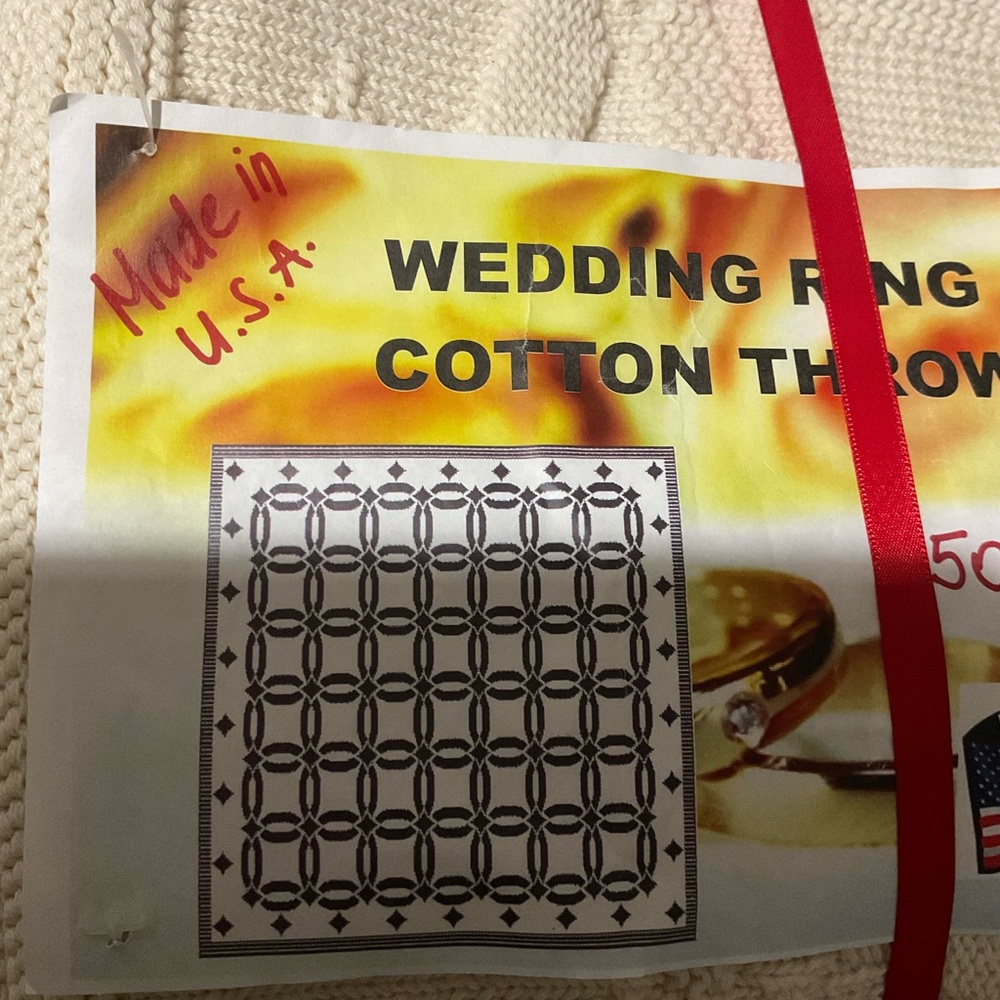 Wedding Ring Cotton Throw Blanket